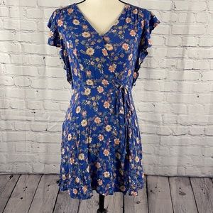 Blue floral summer dress